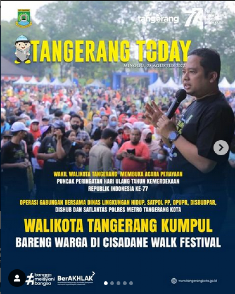IMG-Walikota Tangerang kumpul bareng warga di Cisadane Walk Festival 