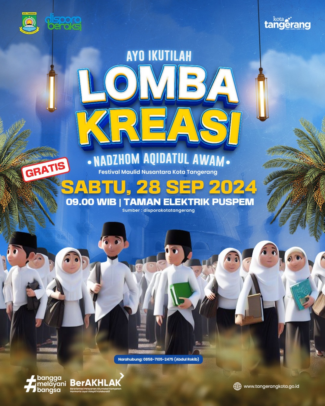 Ayo! Buruan Daftar Lomba Kreasi Nadzom Aqidatul Awam Tingkat Kota Tangerang