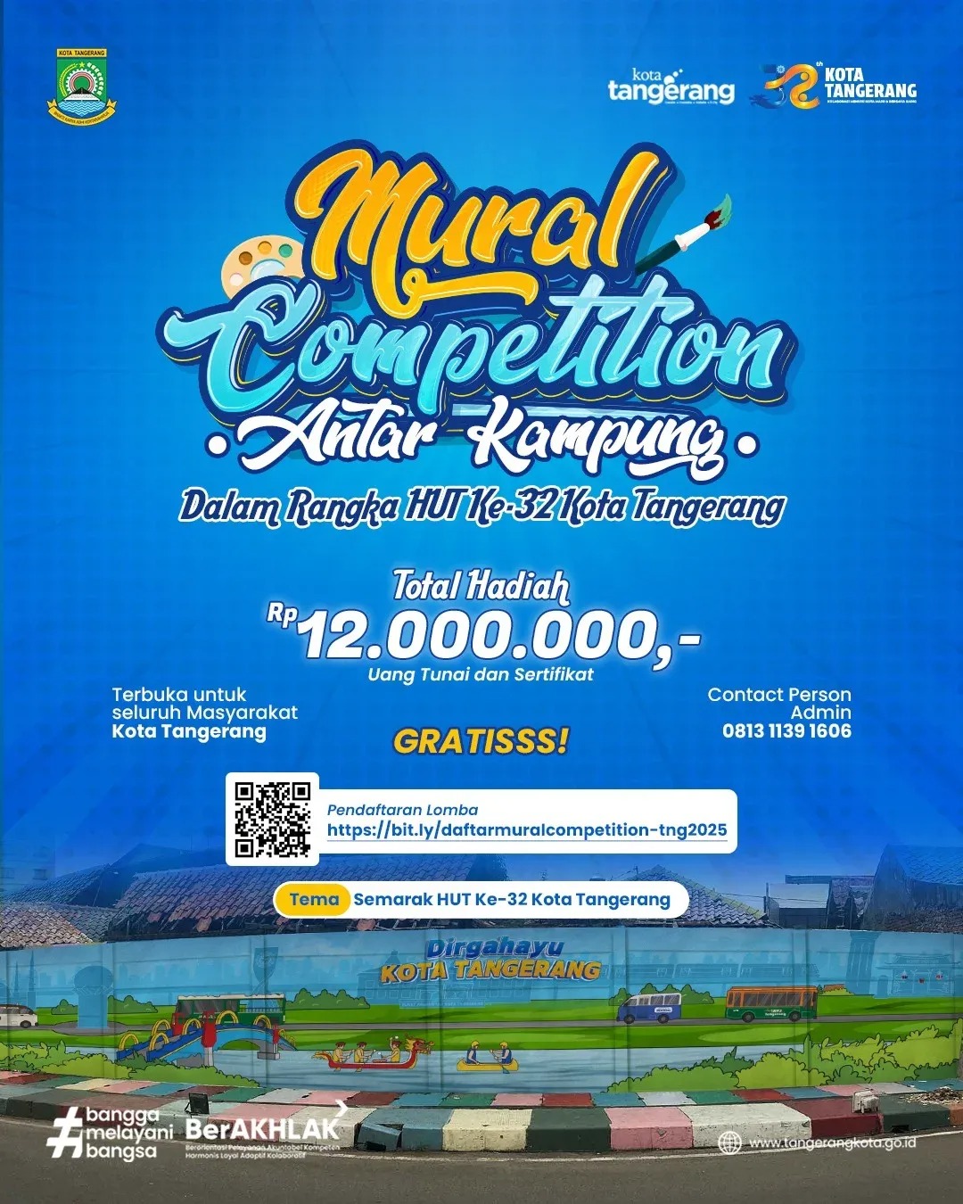 meriahkan-hut-ke-32-pemkot-tangerang-gelar-mural-competition-antar-kampung-berhadiah-rp12-juta