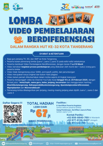 dinas-pendidikan-gelar-lomba-video-pembelajaran-berdiferensiasi-sambut-hut-ke-32-kota-tangerang