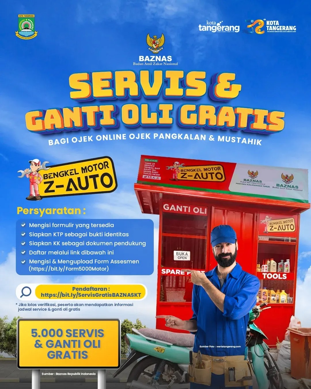 baznas-kota-tangerang-buka-layanan-servis-dan-ganti-oli-gratis-segera-daftar