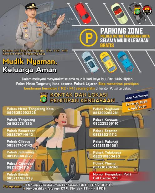 jelang-musim-mudik-lebaran-polres-metro-tangerang-kota-buka-layanan-penitipan-kendaraan-bermotor