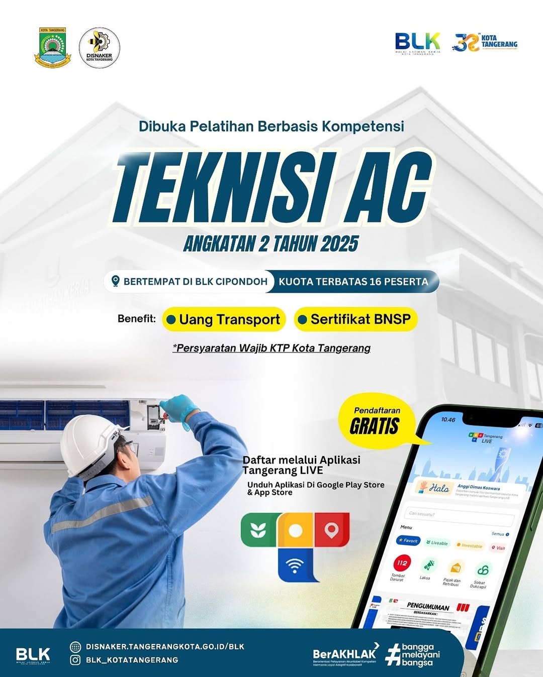 kuota-terbatas-pemkot-tangerang-buka-pendaftaran-pelatihan-teknisi-ac-gratis