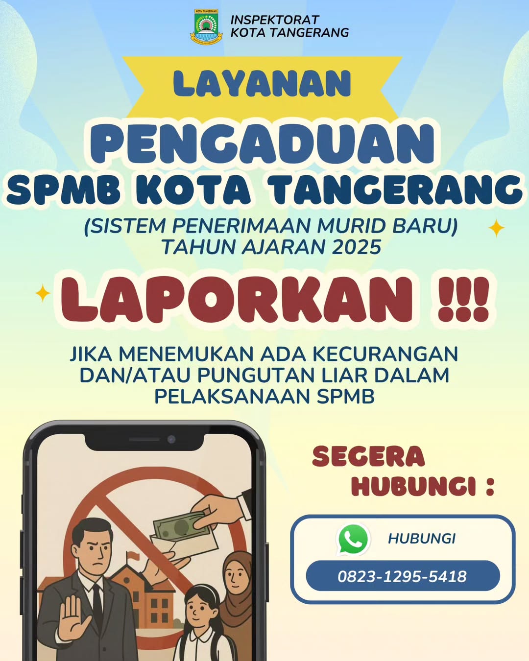inspektorat-kota-tangerang-buka-layanan-pengaduan-gratifikasi-atau-pungli-selama-spmb-berlangsung
