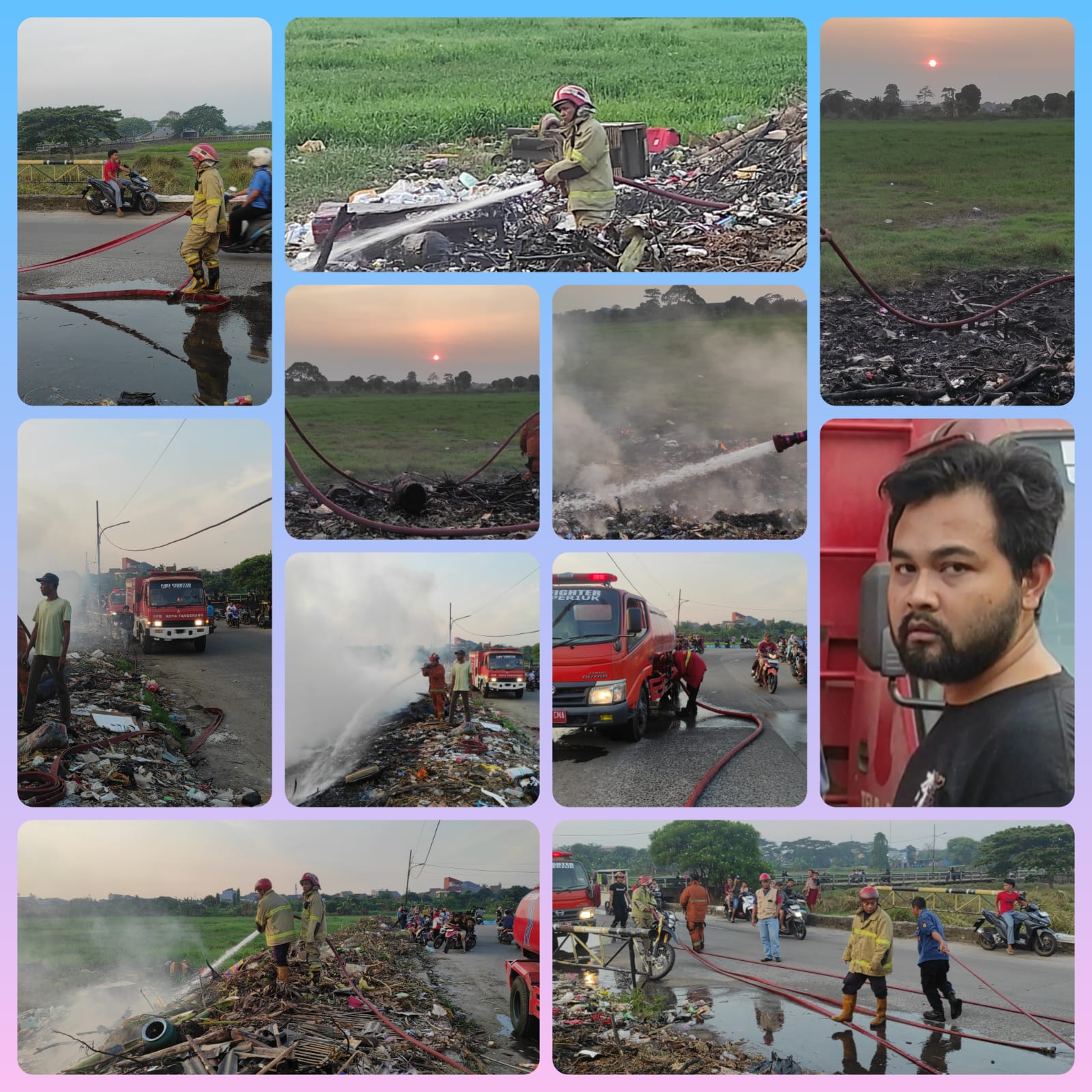 bpbd-kota-tangerang-tangani-kebakaran-lahan-akibat-pembakaran-sampah-ilegal-di-periuk