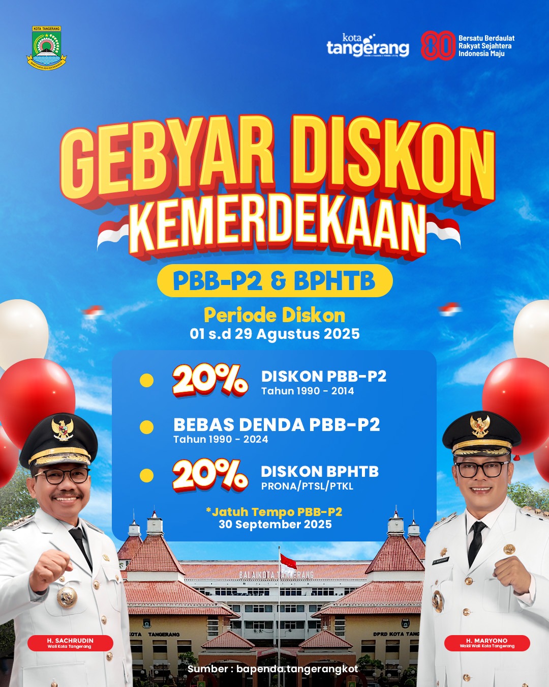 gebyar-diskon-pbb-kota-tangerang-edisi-kemerdekaan-dimulai-hari-ini-berikut-cara-bayar-pajak-tunai-dan-nontunai