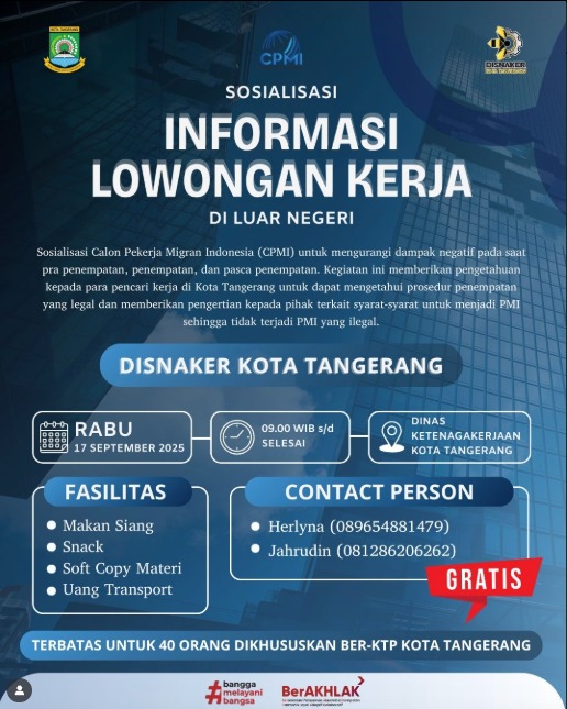 ayo-manfaatkan-disnaker-kota-tangerang-buka-pendaftaran-sosialisasi-lowongan-kerja-luar-negeri