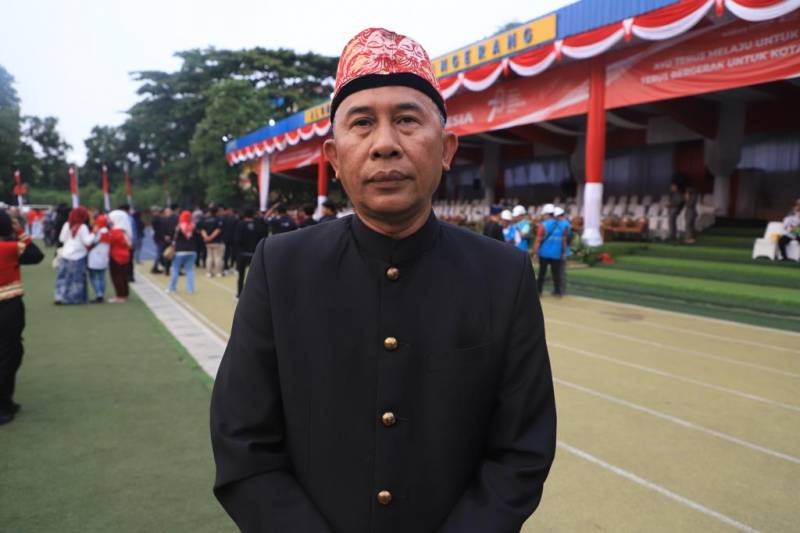 Upacara Penurunan Bendera Merah Putih Di Kota Tangerang Berjalan Lancar 0090